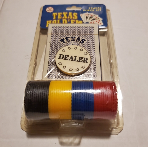 2/$15 Texas Hold Em Travel Poker Set Chips Cards - Picture 2 of 2